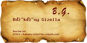 Békésy Gizella névjegykártya