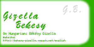 gizella bekesy business card